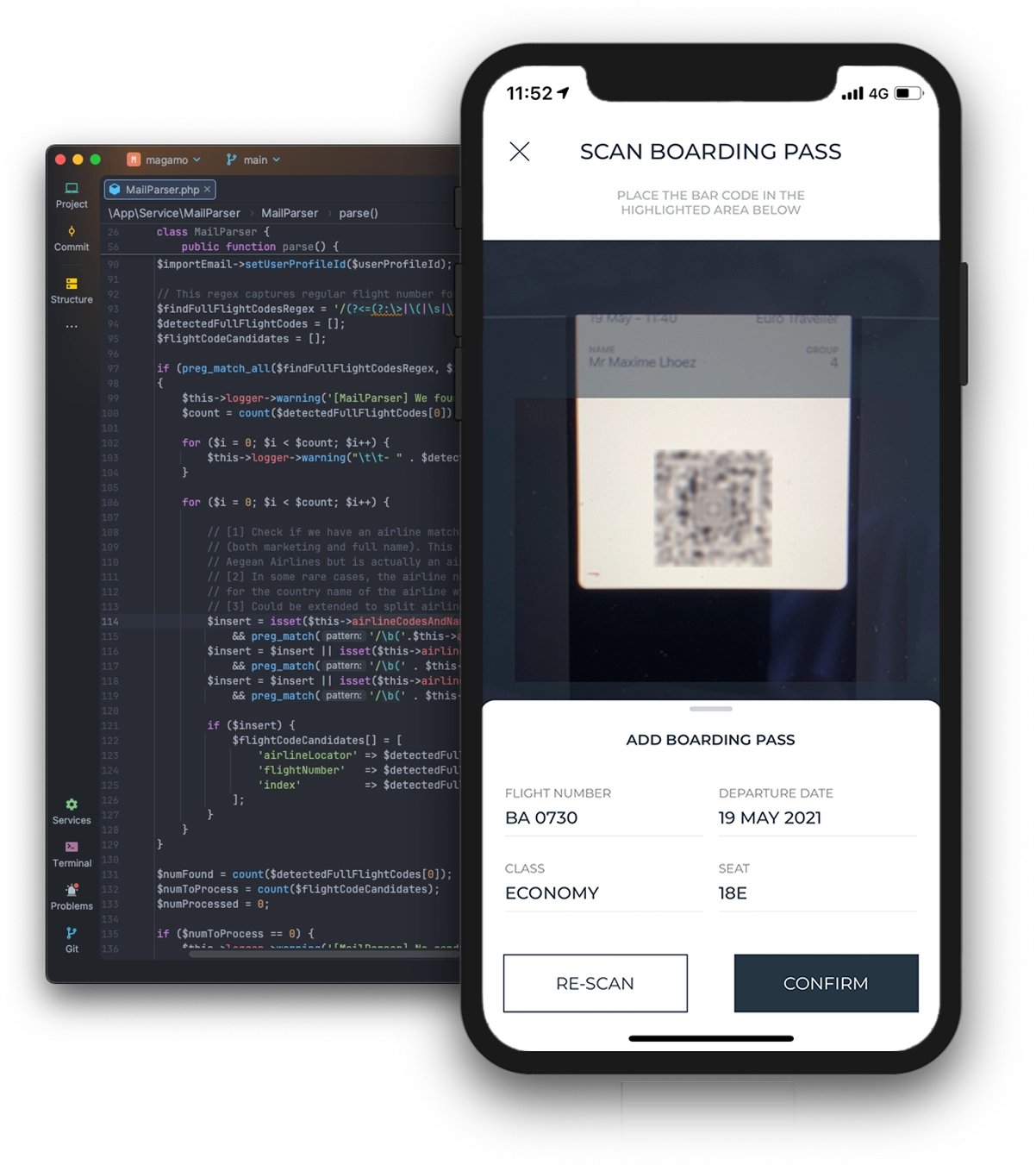 Photo: Different retailer brandings or airport configurations